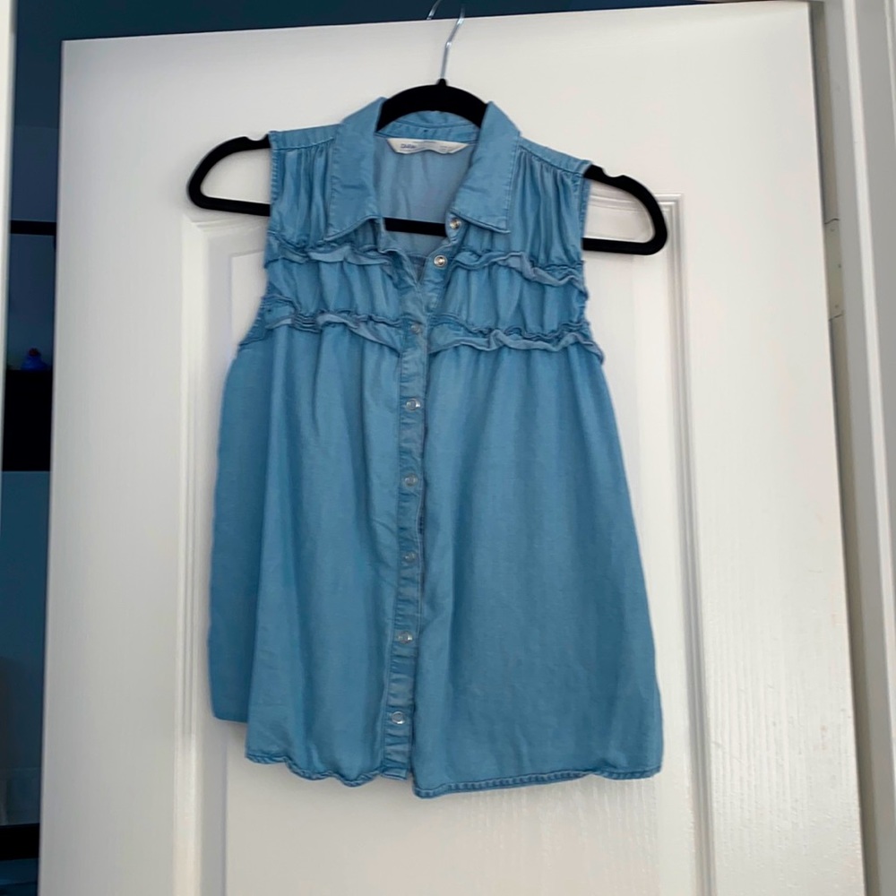 Denim, button down top